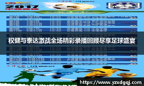 权健与泰达激战全场精彩录播回顾尽享足球盛宴