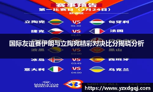国际友谊赛伊朗与立陶宛精彩对决比分揭晓分析
